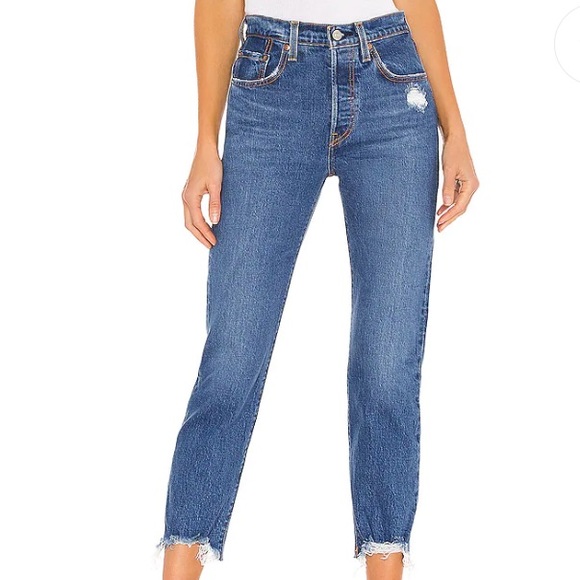 Levi’s/Revolve 501 Original Cropped Raw Hem Jeans/Charleston/Size 31 x 26 - Picture 2 of 11